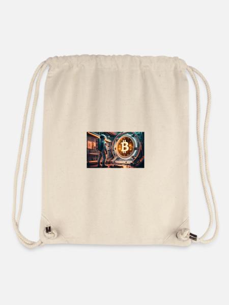 Räumliches Bitcoin-Portal - Stanley/Stella recycelter Gym Bag - Naturweiß