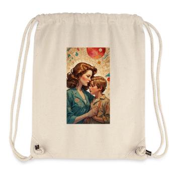 Mother Child - Retro 50s - Illustration - Stanley/Stella Recycled Gym Bag - natural - Front