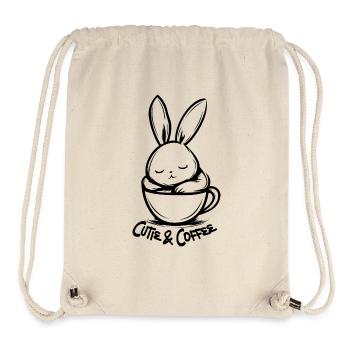 Cutie et café - Sac à cordon recyclé Stanley/Stella - blanc naturel - Devant