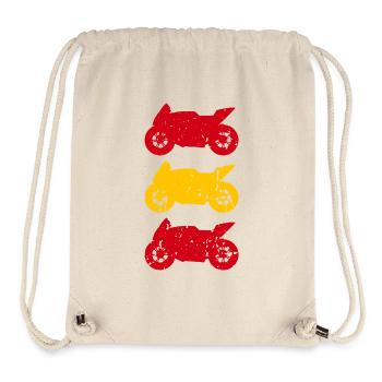 Motorcycle Spain Flag Motorsport Biker - Stanley/Stella Recycled Gym Bag - natural - Front