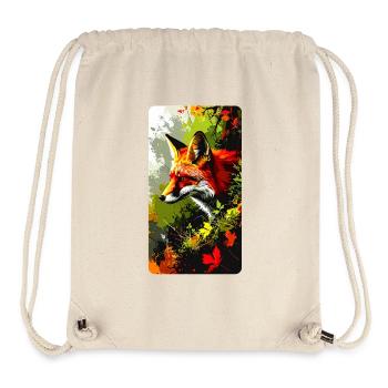 Fuchs im Wald im Herbstlaub (Blick nach Links) - Stanley/Stella recycelter Gym Bag - Naturweiß - Vorne