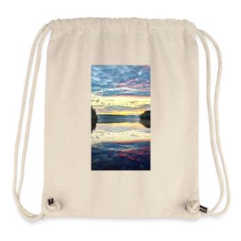 Sunset at the quiet lake - Stanley/Stella Recycled Gym Bag - natural - Front