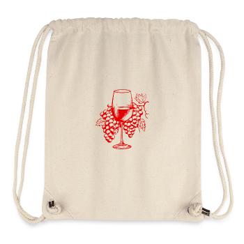 Wine Glass Grapes Wine - Stanley/Stella Recycled Gym Bag - natural - Front