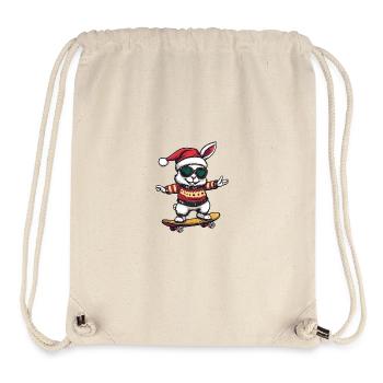Bunny Christmas Funny - Stanley/Stella Recycled Gym Bag - natural - Front