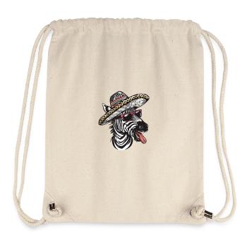 Zebra Comic Lustig Sombrero - Stanley/Stella recycelter Gym Bag - Naturweiß - Vorne