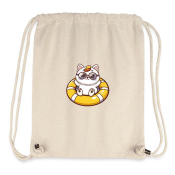 Cat Summer Comic - Stanley/Stella Recycled Gym Bag - natural - Front