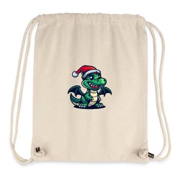 Noël du dragon - Sac à cordon recyclé Stanley/Stella - blanc naturel - Devant