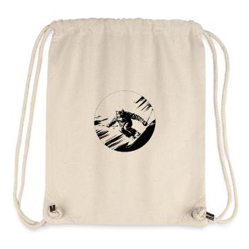 Ski Fahren Skiing Silhouette - Sac à cordon recyclé Stanley/Stella - blanc naturel - Devant