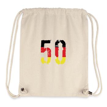 Maillot 50 Numéro Allemagne - Sac à cordon recyclé Stanley/Stella - blanc naturel - Devant