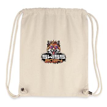 Schweiz 2024 Party Fuchs Swiss - Stanley/Stella recycelter Gym Bag - Naturweiß - Vorne