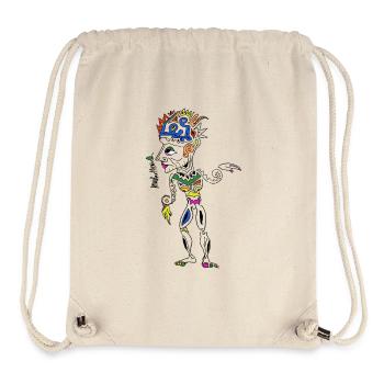 Colored Tribal Mask Crown - Stanley/Stella Recycled Gym Bag - natural - Front