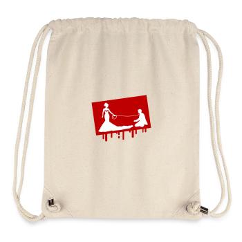 Wedding Bride and groom Linen - Stanley/Stella Recycled Gym Bag - natural - Front