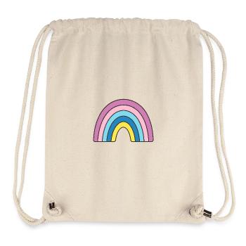 Pastell Regenbogen Design - Stanley/Stella recycelter Gym Bag - Naturweiß - Vorne