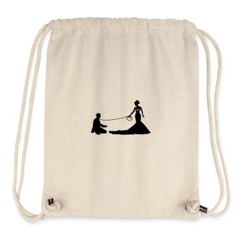 Hochzeit Brautpaar Leine - Stanley/Stella recycelter Gym Bag - Naturweiß - Vorne
