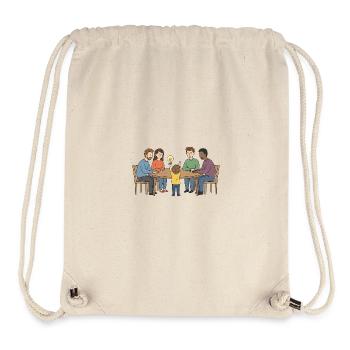 Idée collective autour d'une table - Sac à cordon recyclé Stanley/Stella - blanc naturel - Devant