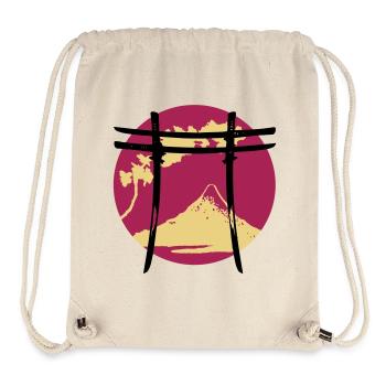 Arche japonaise Torii - Sac à cordon recyclé Stanley/Stella - blanc naturel - Devant
