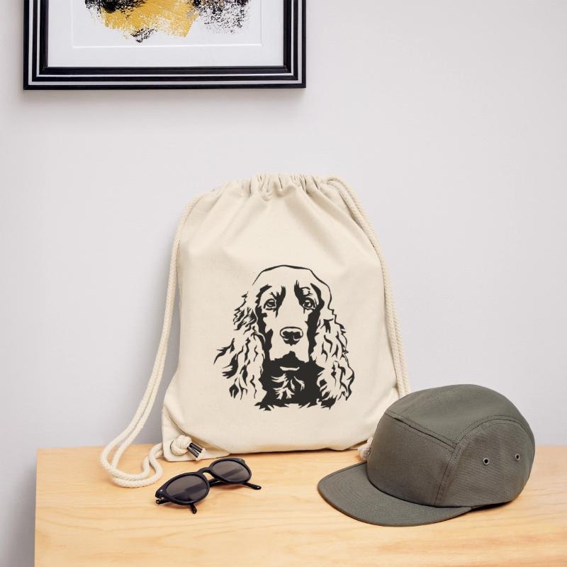 Cocker Spaniel head Stanley/Stella Recycled Gym Bag