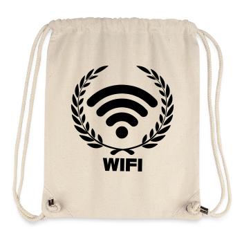 Wifi im Lorbeerkranz - Stanley/Stella recycelter Gym Bag - Naturweiß - Vorne