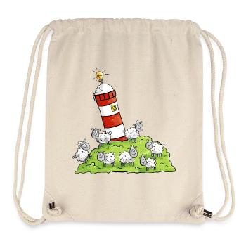 Leuchtturm Und Schafe Auf Der Nordseeinsel - Stanley/Stella recycelter Gym Bag - Naturweiß - Vorne