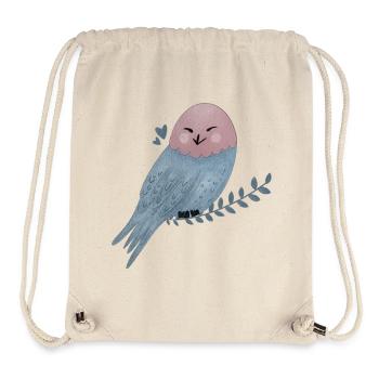 Snowy Owl Illustration - Stanley/Stella Recycled Gym Bag - natural - Front