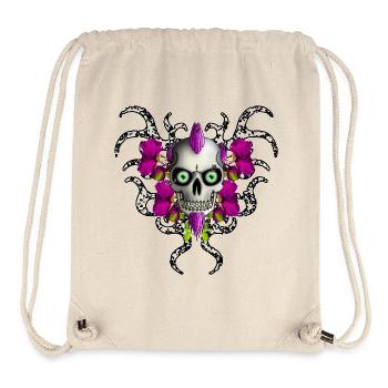 Gothic Punk Skull Roses R6Z - Stanley/Stella Recycled Gym Bag - natural - Front