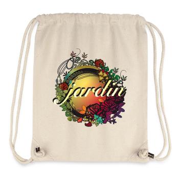 bunter Garten in Jugendstil Glasfenster Optik - Stanley/Stella recycelter Gym Bag - Naturweiß - Vorne