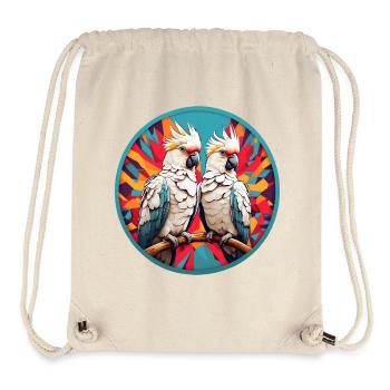 Kakadus Kakadupärchen im bunten Farbkreis - Stanley/Stella recycelter Gym Bag - Naturweiß - Vorne