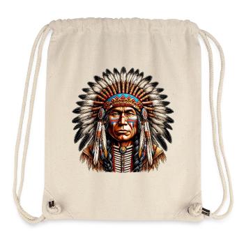 Amerikanisch Indianer Amerikanische Rote Haut - Stanley/Stella recycelter Gym Bag - Naturweiß - Vorne