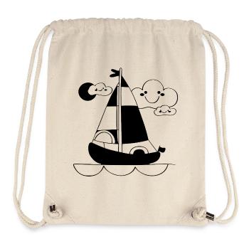 Segeln Cartoon Stil - Stanley/Stella recycelter Gym Bag - Naturweiß - Vorne