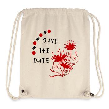 save the date flower tendril - Stanley/Stella Recycled Gym Bag - natural - Front