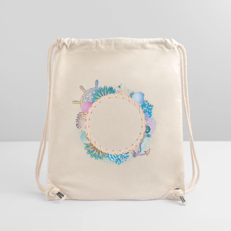 Maritime Rope Frame – with Corals & Shells Stanley/Stella Recycled Gym Bag
