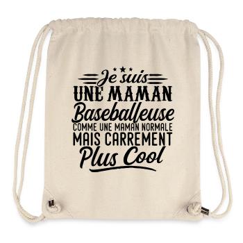 Baseball-Mutter: Normal, aber knallharter - Stanley/Stella recycelter Gym Bag - Naturweiß - Vorne