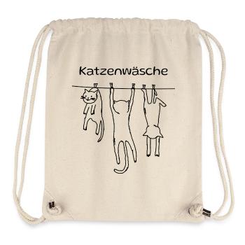 Funny Cat Wash Design Shirt - Stanley/Stella Recycled Gym Bag - natural - Front