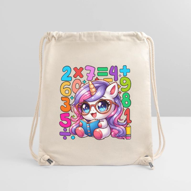 Number Day Whimsical Unicorn Math Learning Design Stanley/Stella Recycled Gym Bag