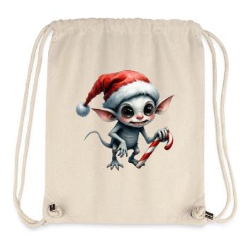Weihnachtself mit Stock - Stanley/Stella recycelter Gym Bag - Naturweiß - Vorne