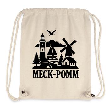 meckpomm silhouette - Stanley/Stella recycelter Gym Bag - Naturweiß - Vorne
