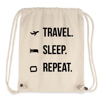 Travel. Sleep. Repeat. – Travel Shirt - Stanley/Stella Recycled Gym Bag - natural - Front