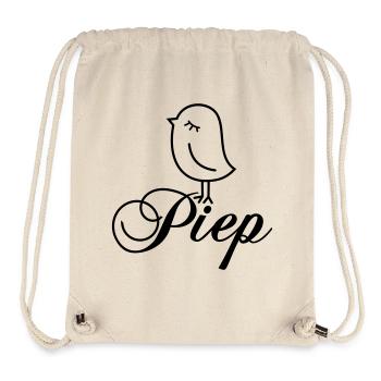 Spatz Piep – Piepmatz Vogel Cartoon Motiv - Stanley/Stella recycelter Gym Bag - Naturweiß - Vorne