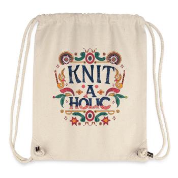 Knit-aholic - Stanley/Stella recycelter Gym Bag - Naturweiß - Vorne