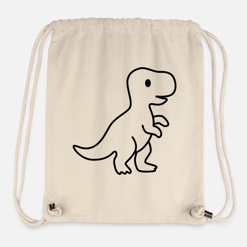 Dino / Dinosaurier - Stanley/Stella recycelter Gym Bag - Naturweiß