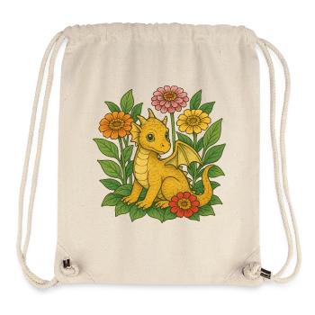 Golden Dragon in Bloom - Stanley/Stella Recycled Gym Bag - natural - Front