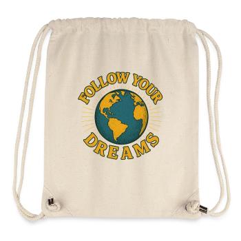 Follow Your Dreams – Motivational Design - Stanley/Stella Recycled Gym Bag - natural - Front