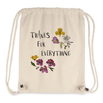 Merci pour tout - Sac à cordon recyclé Stanley/Stella - blanc naturel - Devant