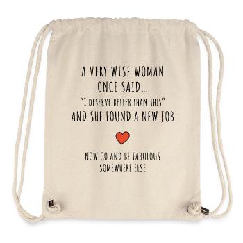 Motiver la conception du changement de carrière - Sac à cordon recyclé Stanley/Stella - blanc naturel - Devant