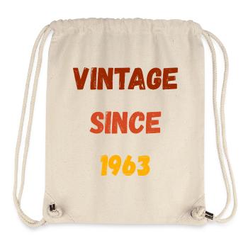 Anniversaire 1963 - Millésime depuis 1963 - Sac à cordon recyclé Stanley/Stella - blanc naturel - Devant