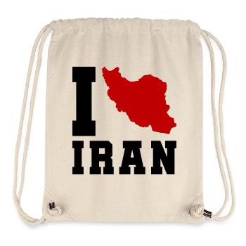 I Love Iran - Stanley/Stella recycelter Gym Bag - Naturweiß - Vorne