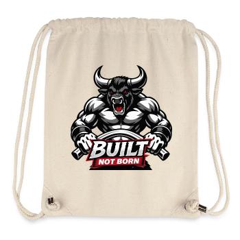 Bodybuilder /  Minotaurus / Built not born         - Stanley/Stella recycelter Gym Bag - Naturweiß - Vorne