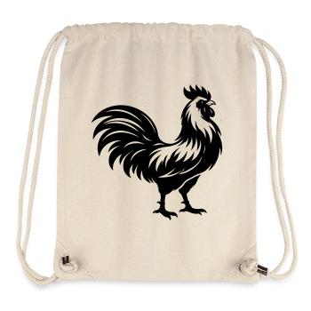 Silhouette du coq - Sac à cordon recyclé Stanley/Stella - blanc naturel - Devant