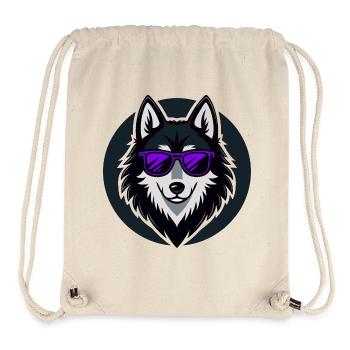 Husky glam purple glasses - Stanley/Stella Recycled Gym Bag - natural - Front