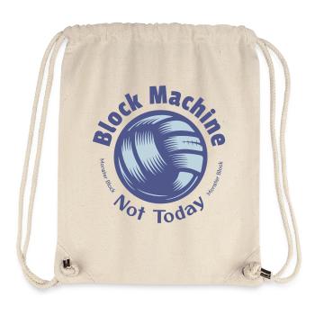Block Maschine - Volleyball - Stanley/Stella recycelter Gym Bag - Naturweiß - Vorne